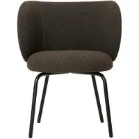 Ferm Living Rico Dining Hallingdal Stoel Donkergrijs - Stoelen Bouclé - 1104266649