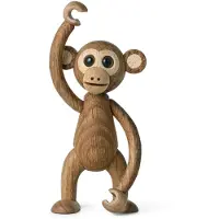 Spring Copenhagen Swing Monkey Houten Beeldje 8 Cm - Houten beeldjes Eiken Oak - 2153-FSC