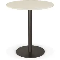 Ethnicraft Blend Tafel Ø70 Cm Donkerbrons / Gebroken Wit - Eettafels & bartafels Microcement Offwhite - 26515