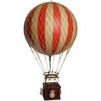 Authentic Models Royal Aero Led-lamp Luchtballon Ø32 Cm - Kinderlampjes Papier True Red - AP163IR