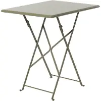 Ethimo Flower Inklapbare Tafel 55x70 Cm - Tuintafel Gegalvaniseerd Staal Mud Grey - FLTPRM1B40