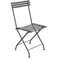 Ethimo Flower Inklapbare Stoel - Tuinstoelen Gegalvaniseerd Staal Mud Grey - FLSPB40