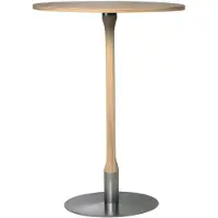 Mavis Rod Bartafel Wit Gepigmenteerd Ø70 Cm - Eettafels & bartafels Eiken White Pigmented Oak - 1309870RH