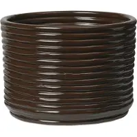 Ferm Living Corduroy Pot H15 Cm - Bloempotten Keramiek Carob Brown - 1104270075