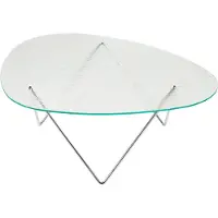 Gubi Pedrera Salontafel Getextureerd Doorzichtig / Chroom - Salontafels Glas Clear - 10148699