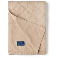Lexington Signature Star Organic Cotton Quilted Sprei 260x240 Cm - Bedspreien Katoen Beige - 10000125-2000-BS15