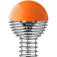 Verpan Tafellampe , Wire, dimbare, Oranje, Woonkamer, Roestvrij staal, Designer