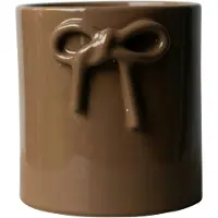 DBKD Bow pot Ø14 cm Shiny nougat