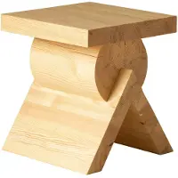 Vaarnii 006 AA Side Table bijzettafel Mat geolied en gewaxt grenen, 40x40x45 cm