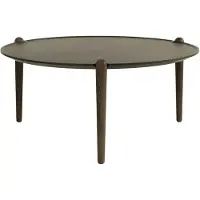 Design House Stockholm Aria Tafel Ø90 Cm H42 Cm Donker Eiken - Eetkamersets Massief Eiken Dark Oak - 2838-7800