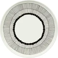Marimekko Siirtolapuutarha bord Ø 25 cm White-black