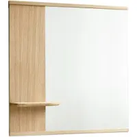 MOEBE Spiegel Met Schap 70x72 Cm - Wandspiegels Eiken Oak - MWAS70O