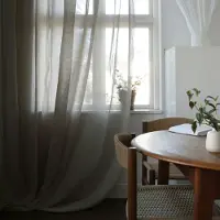Mimou Sophie Gordijn Dubbele Breedte Natuur 290x270 Cm - Gordijnlengtes Polyester Nature - WIM9261