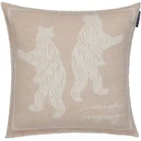 Lexington Bears Jacquard Kussenhoes 50x50 Cm Beige - Decoratieve kussens & hoezen Gerecyclede Wol White - 12534100-2600-SH25