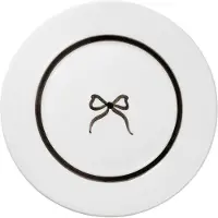 Pick a Poppy Bow Bordje 22 Cm Zwart - Kleine borden Aardewerk Black - C022222AW24-228