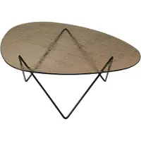 Gubi Pedrera salontafel Zwart semimat-structuurglas brons