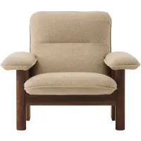 Audo Copenhagen Brasilia fauteuil Dark oak-Bouclé 02 beige
