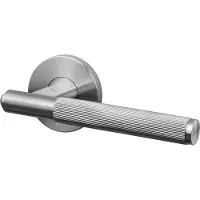 Buster + Punch Deurklink Linear Pattern | Steel