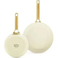 Greenpan Padova Reserve 20 + 26 cm koekenpannenset Cream White
