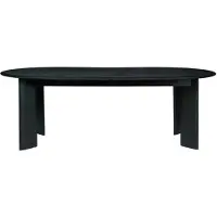 Ferm Living Bevel Extendable eettafel Zwartgeoliede beuk, incl. 2 verlengblad