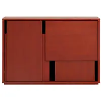 Design House Stockholm Layer Bijzettafel 120 Cm Rood - Dressoirs en buffetkasten Eikenfineer Red - 3540-4000