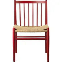 FDB Møbler J80 stoel Ruby red beuken-paper cord