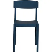 Mavis Rod Stoel Donkerblauw - Stoelen Beuken Dark Blue - 1609MB