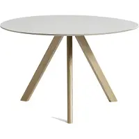 HAY Cph 20 2.0 Tafel Ø120 Cm Gelakt Op Waterbasis Eiken / Gebroken Wit - Eettafels & bartafels Linoleum Offwhite - AE815-A530-AR08