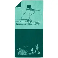 Arabia Moomin badhanddoek 70x140 cm Moominpapa blauwgroen