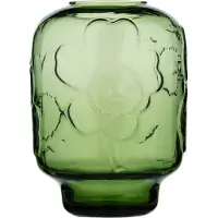 Marimekko Unikko Glazen Vaas 18 Cm Olijfgroen - Vazen Glas Olive - 075369-600