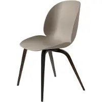 Gubi Beetle Eetkamerstoel Ongestoffeerd Houten Onderstel Gerookt Eiken - Stoelen Kunststof New Beige - 10024356