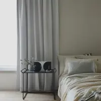 Mimou Hotel Blackout Curtain 290x290 Cm - Gordijnlengtes Polyester Pearl White - WI9614
