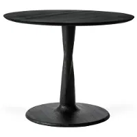 Ethnicraft Torsion Tafel Ø90x69 Cm Zwart - Eettafels & bartafels Eiken Black - 50038