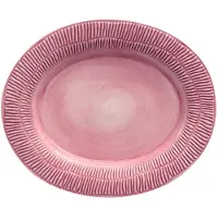 Mateus Stripes Platter 35x30 Cm - Schalen Keramiek Pink - ER04ST