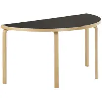 Artek Aalto 96 Tafel Half Rond Zwart - Eettafels & bartafels Linoleum Black - 28306483