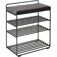 Maze Lower East Seat rek-kruk 50x28x58 cm Black-black leather