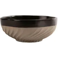 By On Swirl Kom Zwart/ - Serveerkommen Steengoed Beige - 5283908501