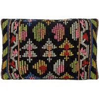 House Doctor Etni Kussenhoes 30x50 Cm Zwart / Multi - Decoratieve kussens & hoezen Katoen Black - 900001570