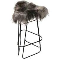 Cuero Design Iceland Barkruk 82 Cm Zwart / - Barkrukken Staal Wild Grey - 1691211