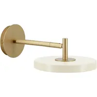 UMAGE Design wandlamp Asteria Short, dimbaar, messing / goud, Woon-/ Eetkamer, metaal, Design, Wandlamp design