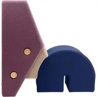 Please wait to be seated Keystone Ligstoel Fig Purple / Gebroken Wit / Navy Blue - Fauteuils Textiel Offwhite - 1003003
