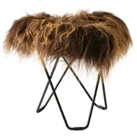 Cuero Design Flying Goose Iceland Stool Wild /Black - Voetenbanken Leer Brown - 1471311