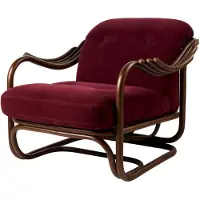 Gubi Poltrona Tria Fauteuil Fustagno 006 - Fauteuils Fluweel Red - 10141503