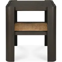 Ethnicraft Panel Bijzettafel / Rotan - Bijzettafels & buffetten Teak Dark Brown - 10766
