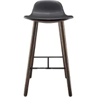 Please wait to be seated Yuuga Barkruk H75 Cm Gerookt /Zwart - Barkrukken Eiken Black - 702013001