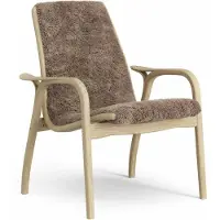 Swedese Laminett Fauteuil Shapenvacht Gelakt Eiken / - Fauteuils Schapenvacht Sahara - 23101|E1255