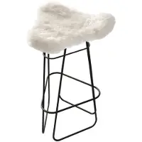 Cuero Design Iceland Barkruk 82 Cm Zwart / - Barkrukken Staal Shorn White - 1661911
