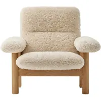 Audo Copenhagen Brasilia Fauteuil Naturel Eiken / - Fauteuils Schapenvacht Sheepskin Nature - 71020-005429