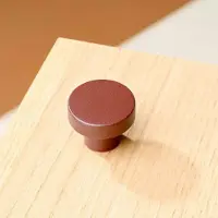Beslag Design Circular Knop - Knoppen en deurgrepen Gepoedercoat Metaal Reddish Brown - 401007-11