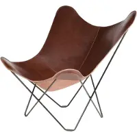 Cuero Design Pampa Mariposa Bf Stoel /Zwart - Fauteuils Leer Chocolate - 1010401